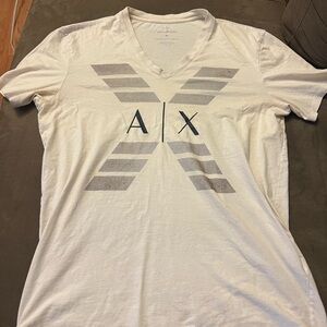 Armani Exchange White V-Neck T-Shirt